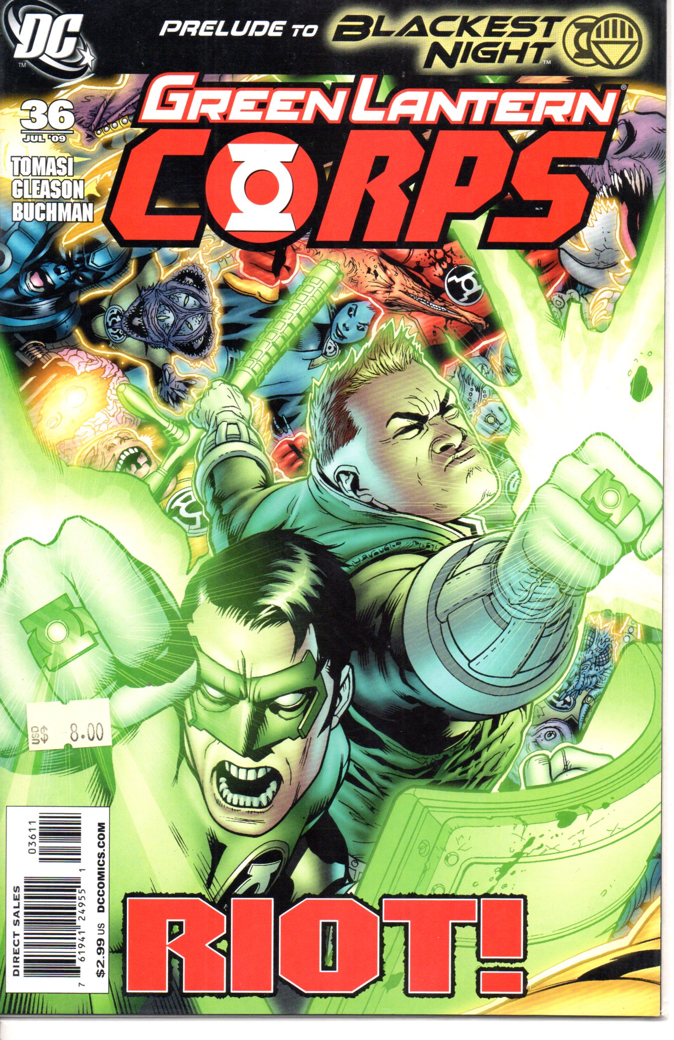 Green Lantern Corps Riot - 36 Tomasi Cleason Buchman