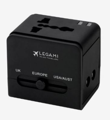 Adaptador De Viaje Negro Universal Mundial