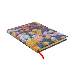 Libreta Ultra Sin Solapa Crisantemos - Blanco